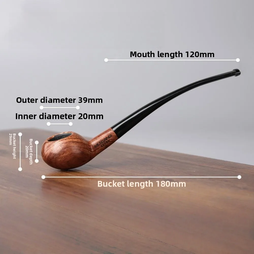 

Artisan Rosewood Tobacco Pipe Handmade Real Wood Lightweight Smoking Gear Gift for Friends Family