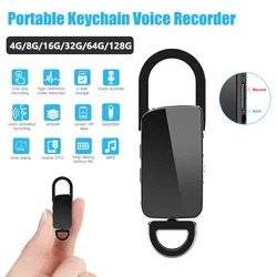 Mini Recorder Keychain Voice Recorder Hidden Dictaphone Device Sound 4-128G Key Chain Digital Small Voice Dictaphone Mp3 Player