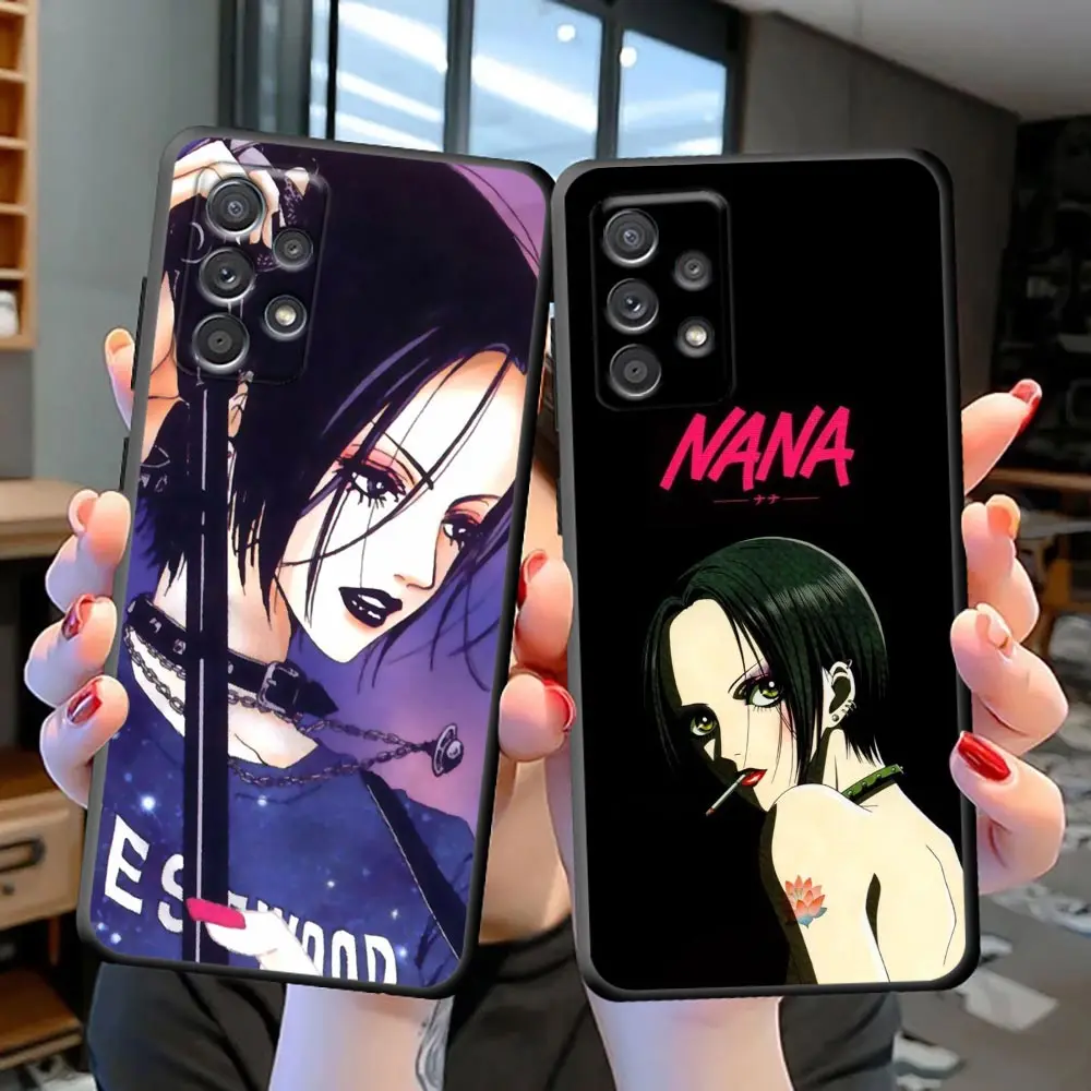 Phone Case For Samsung Galaxy S23 S22 S21 S20 FE S10 S10E S9 S8 PLUS ULTRA Case Funda Shell Cover Nana Osaki on Purple Tie Dye