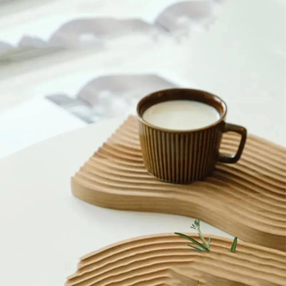 

Деревянная тарелка, деревянный поднос, волнистый дизайн, современный стиль, поднос с фруктами, простой дизайн, высококачественный поднос для чая, декор чайного стола