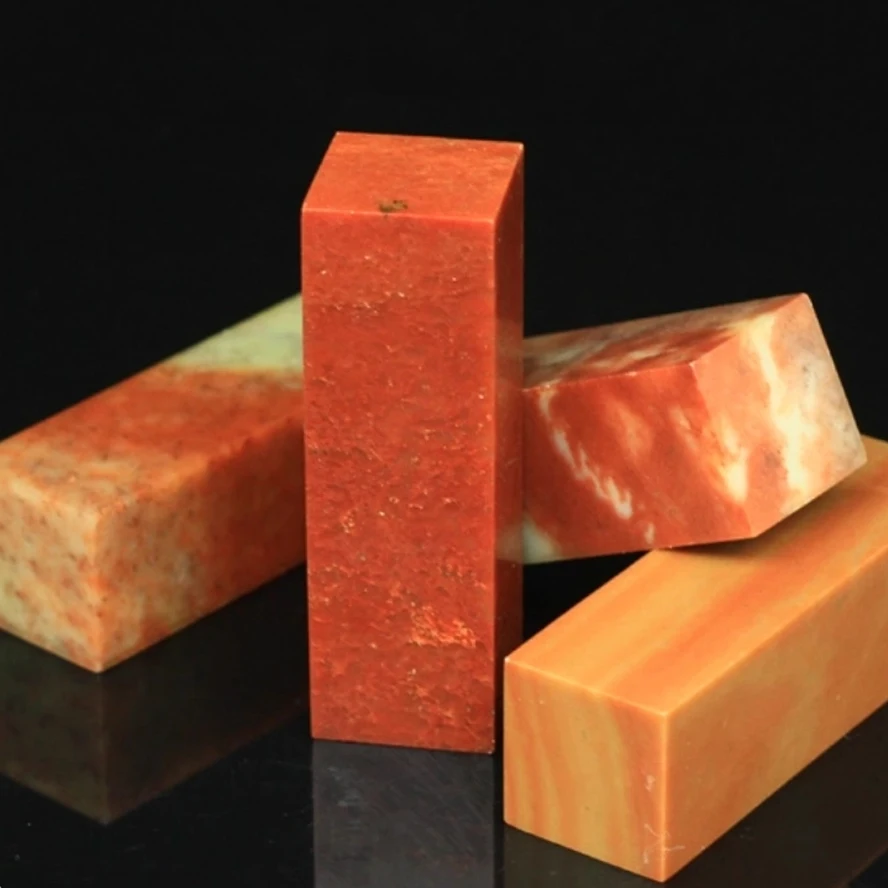 

Красный камень для резьбы по печатью, пустой тренировочный камень для начинающих, без песка и легко носить с собой, поставка каллиграфии с китайским именем