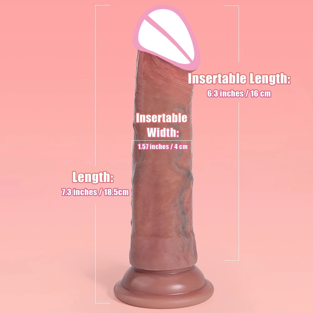 7.3 Inch Realistic Dildos Big Fake Penis Butt Plug For Women Vaginal Anal Play masturbators Cock Adult Sex Toys For Female Gay