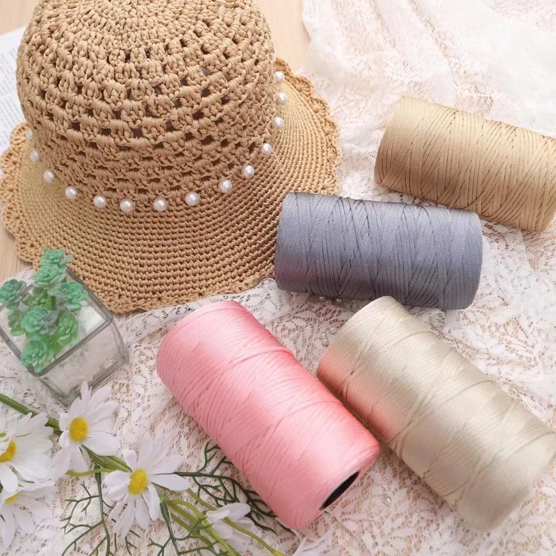 

Crochet Yarn 2.5mm/250g DIY Knitting Craft Thread Ice Silk Colored Art Yarn Cord for Bags Hats Hollow Yarn Hand-knitted Thread S