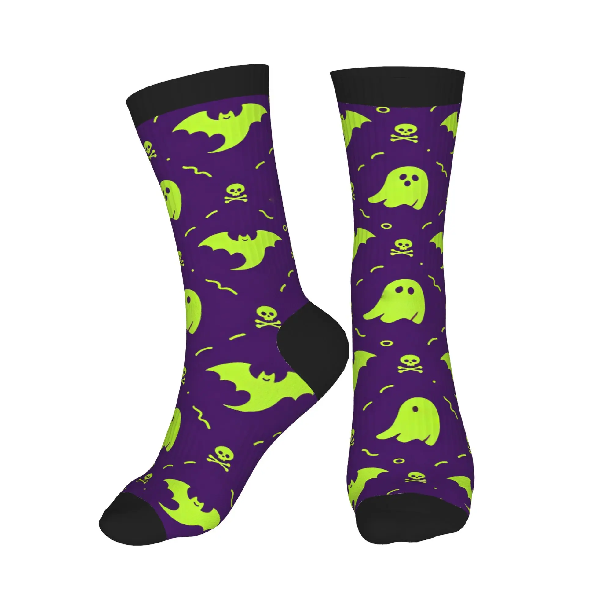 All‑Over Halloween Pattern Socks Color Block Socks  Printed Stretch Moisture Wicking Workout Outdoor Daily Wear Keepsake
