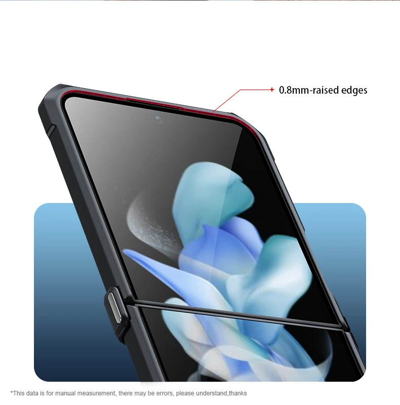 Xundd für Samsung Galaxy Z Flip 7 5 Z Flip 6 7 5G Hülle Airbag stoßfestes Acryl+TPU+Glas Rückseite für Flip5 Zdaa 5 7 Diego Premiere – Detail 6