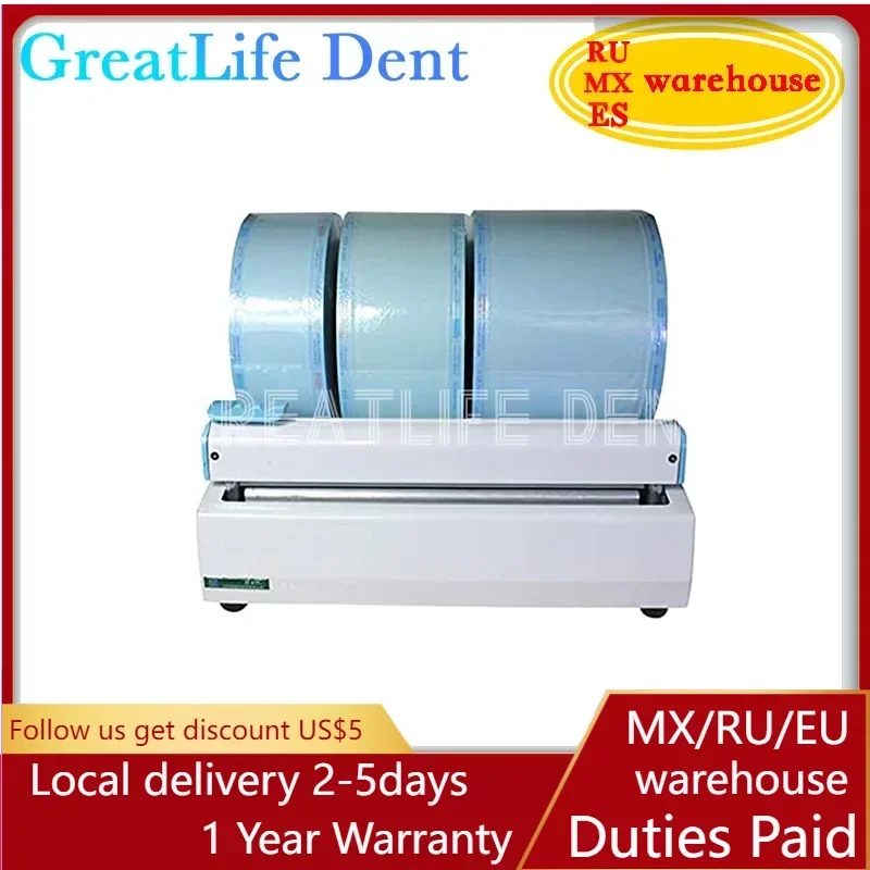 GreatLife Disinfection Sterilization Bag Packaging Sealer Automatic Sealing Machine Dental Sealing Machine Sterilization Roll