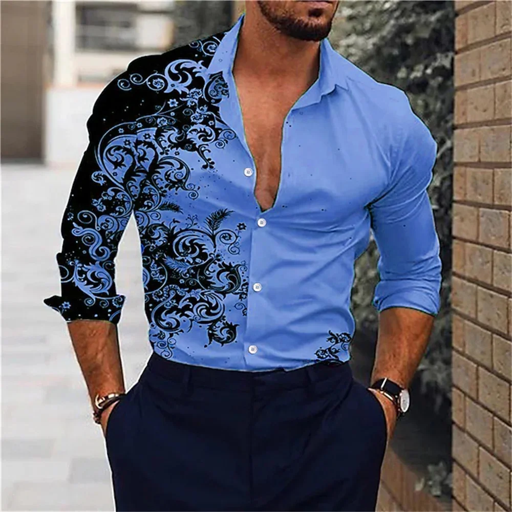 8 Color Men's Shirt Classic Slim Long Sleeve Shirt Men's Fashion Casual Street Style Party Oversize Shirt Cardigan Button Up Top