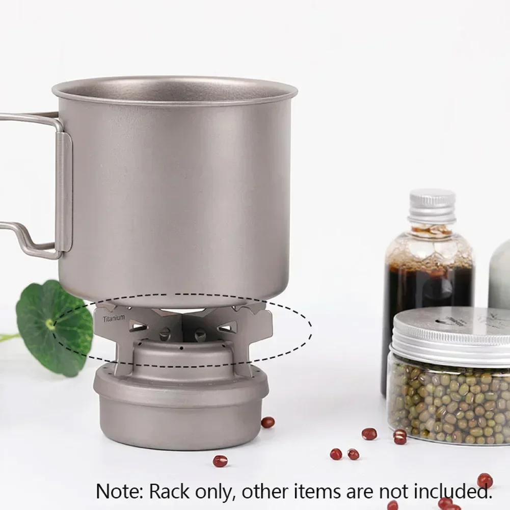 Zewnętrzny stojak na kuchenkę na alkohol Tytanowy ultralekki stojak krzyżowy Kuchenka kempingowa na zewnątrz Stojak krzyżowy Podstawa palnika Naczynia kuchenne piknikowe