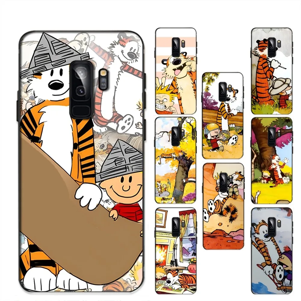 C-Calvin and H-Hobbes Phone Case For Samsung S 9 10 20 21 22 23 30 23plus lite Ultra FE S10lite Fundas