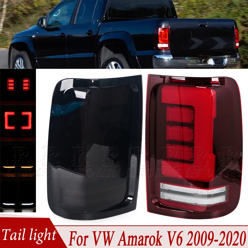 2 uds luz trasera LED para coche conjunto de luz trasera para Volkswagen VW Amarok V6 2009-2017 2018 2019 2020 lámpara de freno lámpara de señal de giro trasera