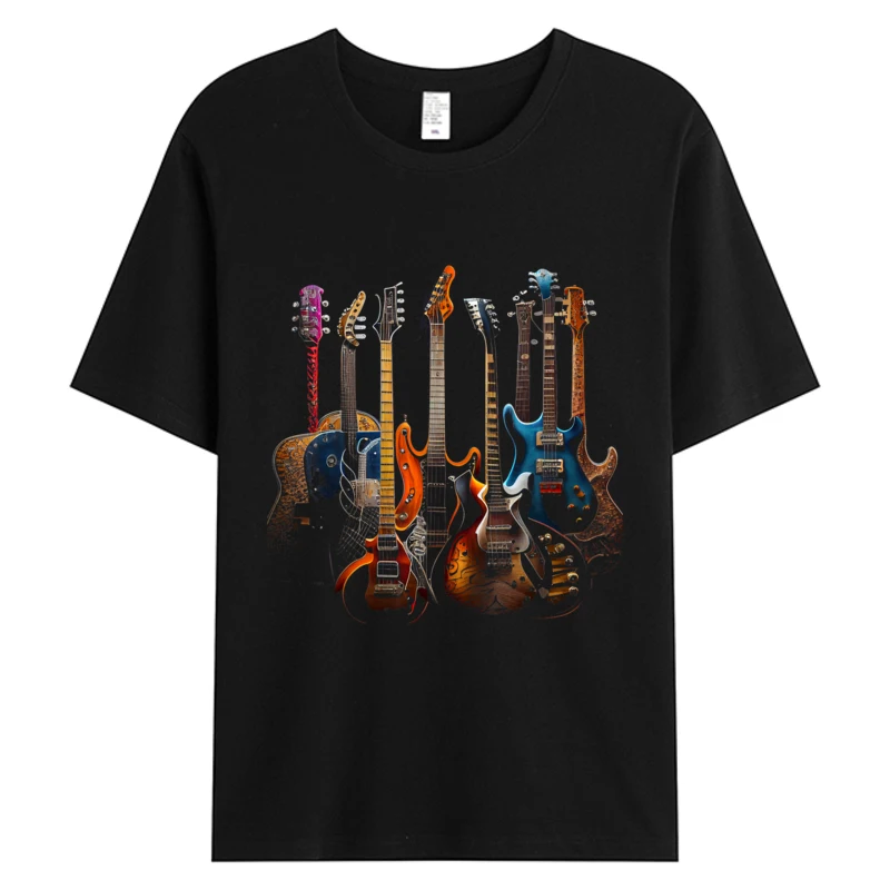 

Guitars Lover Tee Shirt Unique 2025 Designer Guitarists Gift Tshirts Mens 100% Cotton Graphic T-Shirt Man Woman Unisex Tops