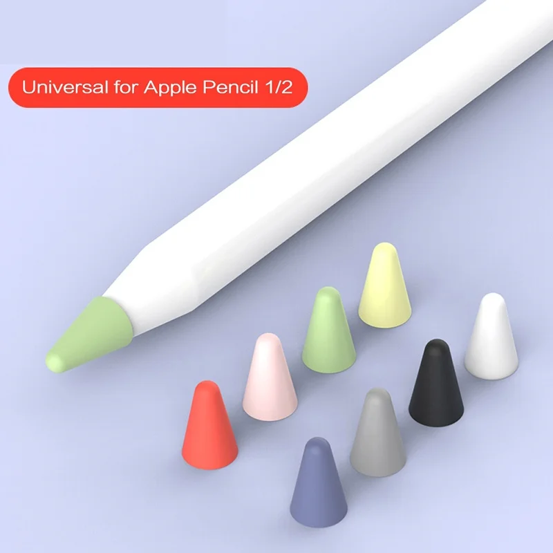 8pcs Pencil Tip Soft Silicone Protective Cover Case For Apple Pencil 1st 2nd Gen Nib Stylus Pen Nib Cap For Apple Pencil 1 2 Nib