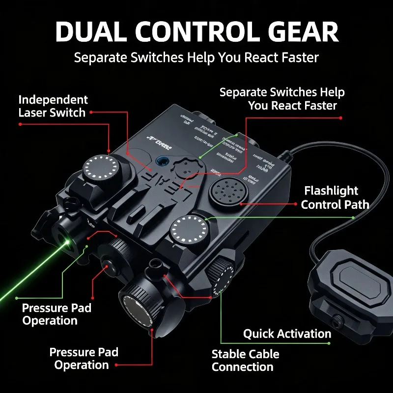 DBAL-A2 Adjustable Laser Box Red Green Laser Light Precise Alignment M300/M600 Light Dual Control
