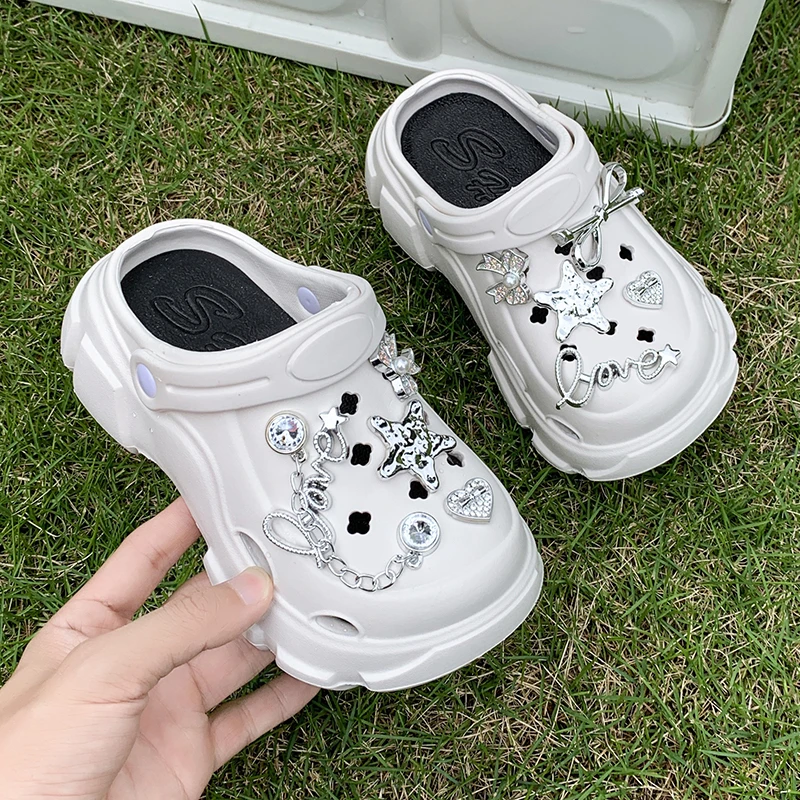 Children's EVA Clogs Beach Sandals 2025 Summer Fashion Pattern Decoration Increase Breathability Baotou Sandals Girls and Boys