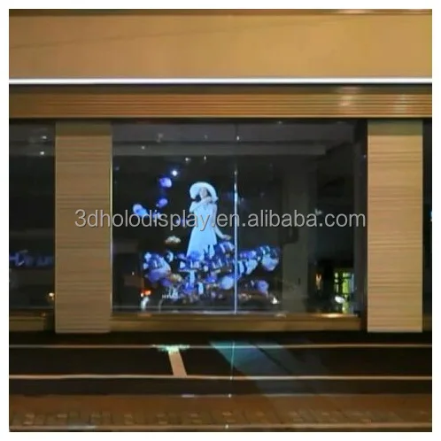 3D Holographic Transparent Projection Screen Film with 92% Transmittance 160 View Angle PET Fabric for Shop Window Hologram