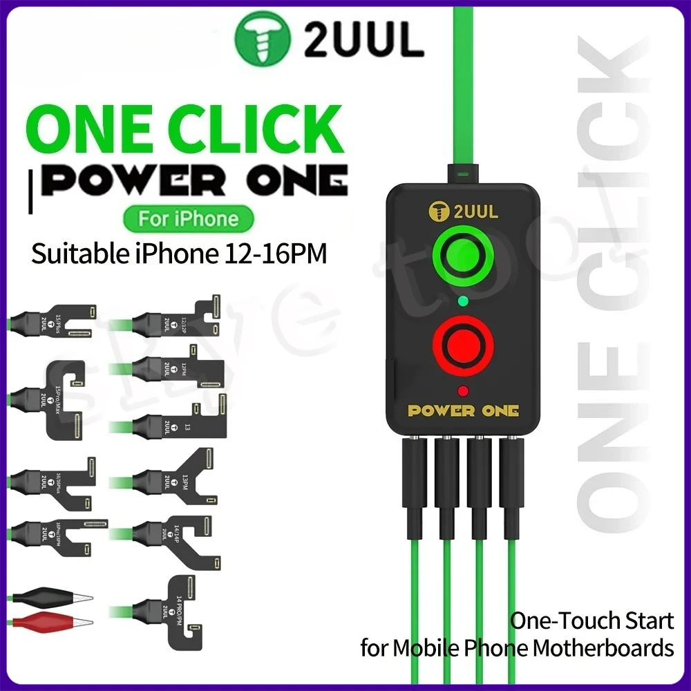 

2UUL PW09 Power One Boot Cable For iPhone 12-16 Series One Click Type-C Interface Phone Motherboard Power Supply Line Tool