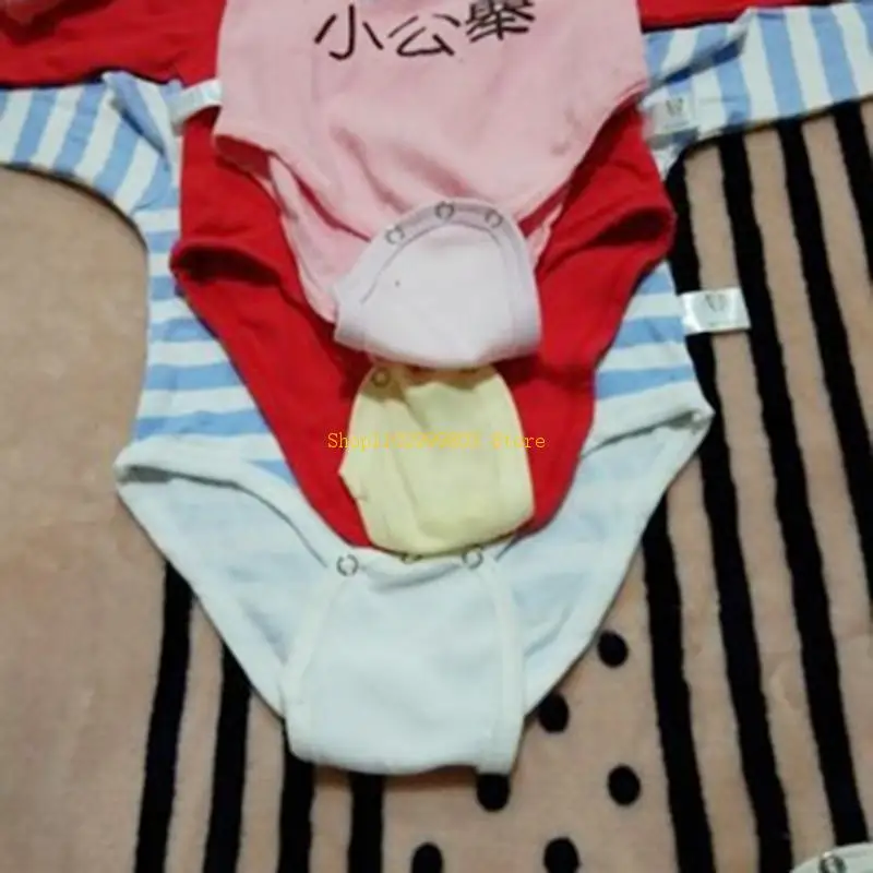 5 pçs macacão do bebê fralda infantil macacão comprimento extensor recém-nascido bodysuit botão pressão estendido fralda para