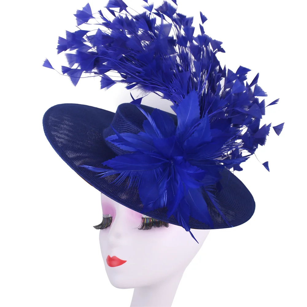 Feather Fascinator Headpiece Women Formal Event Derby Headpiece Ladies Eleagnt Mariage Millinery Cap Fashion Wedding Fascinator