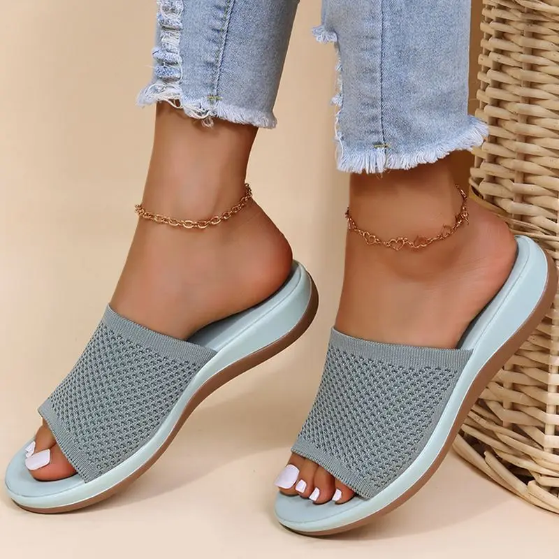 Sandalias de verano para mujer, zapatos elegantes, cómodos, informales, deslizantes