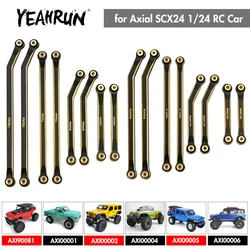 YEAHRUN Kit di collegamento del collegamento dello sterzo in ottone rialzato per Axial SCX24 Deadbolt Gladiator Wrangler Bronco Chevrolet 1/24 RC Car