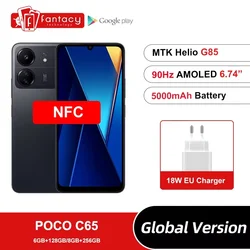 Global Version POCO C65 6GB 128GB/8GB 256GB MediaTek Helio G85 6.74