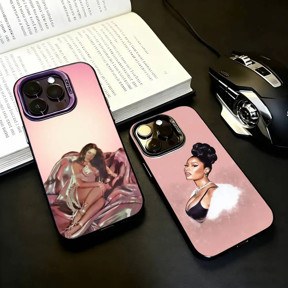 

N-Nicki Singer Minaj Black Candy silver phone case Phone Case For iPhone17,16,15,14,13,12,11 Plus,Pro Max