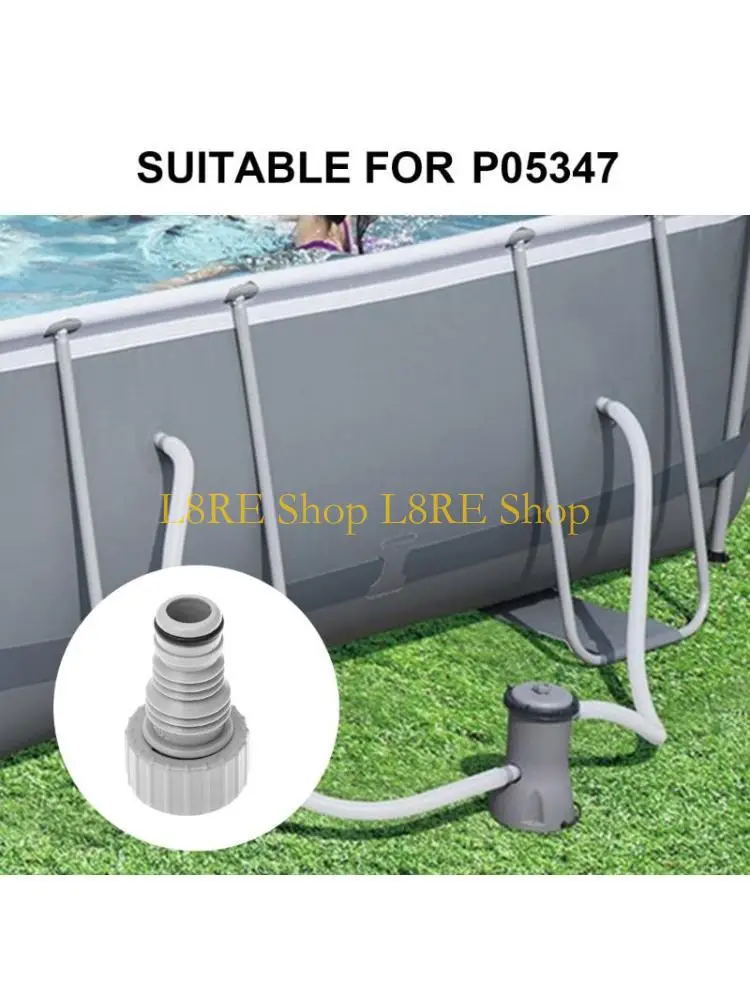

L8RE Pack of 2 Pool Drainage Adapter Hose Connector Swimming Pool Maintenance Pool Drain Plug Fitting Drain Adapter for Pool