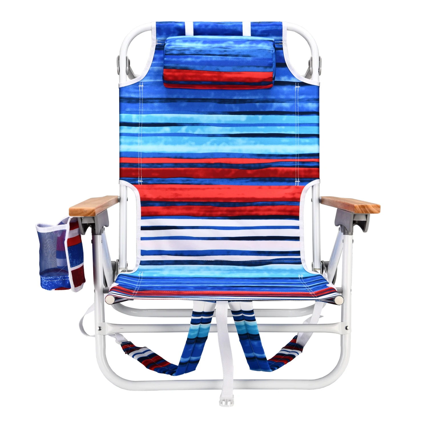 2PCS Backpack Beach Chairs for Adults Beach towel backpack beach chairs for adults 5 position chair with pouch folding lightweig