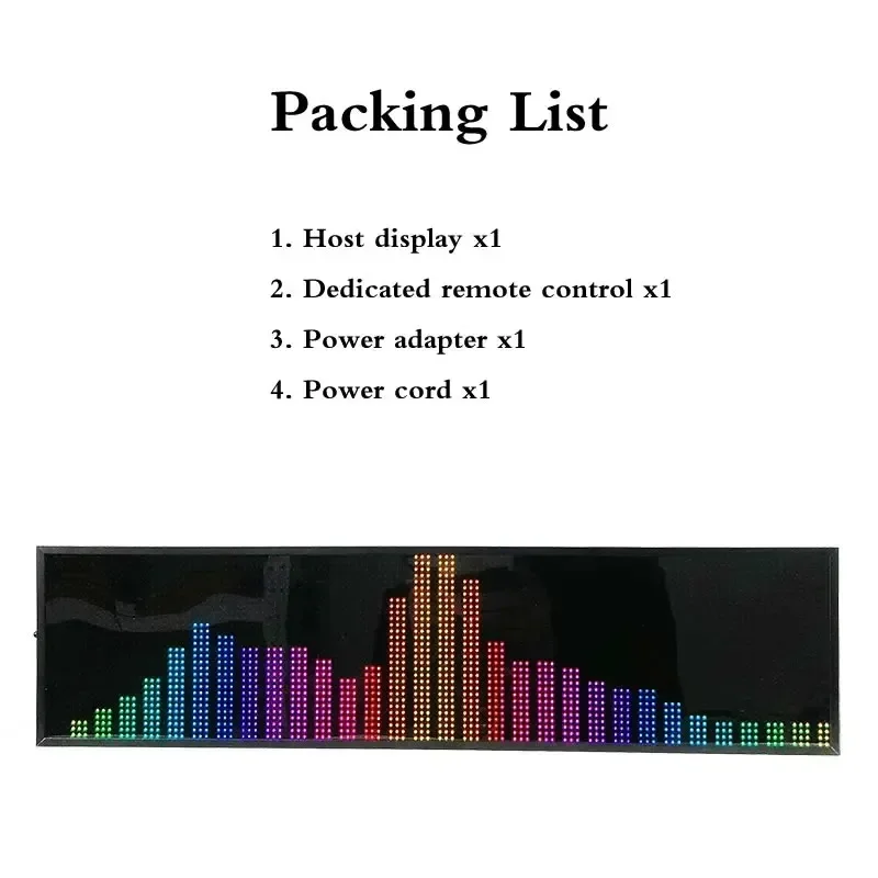 Professional Dynamic Music Rhythm Spectrum Display RGB Full-color Pickup Lamp Desktop Ornament Music Atmosphere Lamp