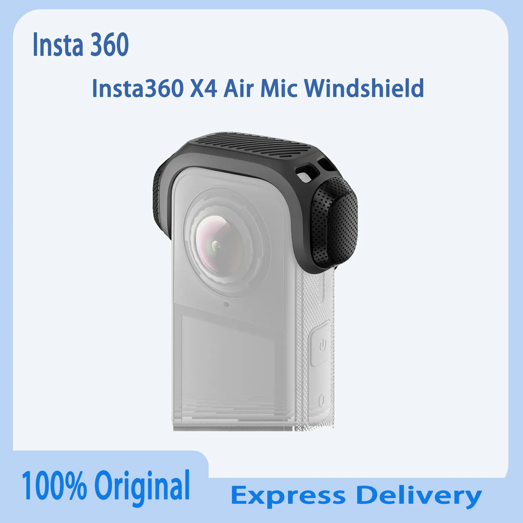 

Оригинальное лобовое стекло с воздушным микрофоном Insta360 X4 для четкой аудиозаписи с шумоподавлением и надежной конструкцией