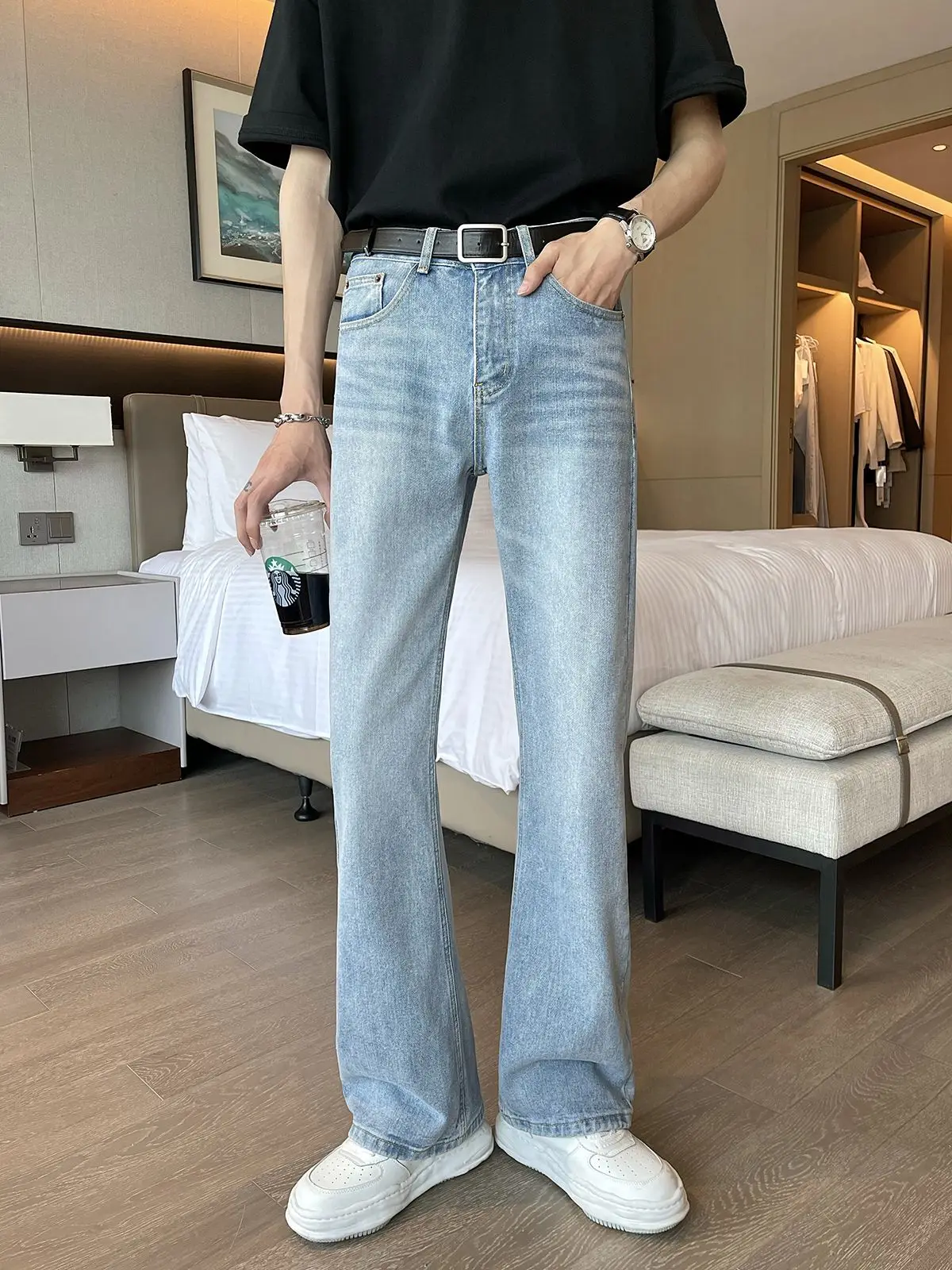 

New Men's Jeans Fashion 2023 Denim Pants Long Pants Loose Straight High Quality Large Size Retro Versatile Men's Trousers U14