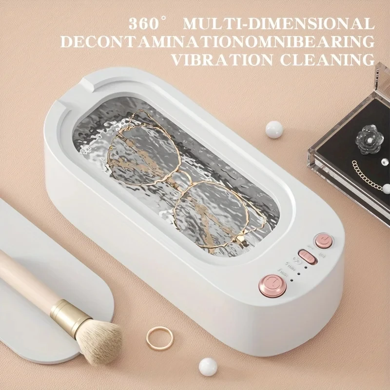 

New Professional 45KHz Ultrasonic Cleaner 500ml Mini High Frequency Vibration Cleaner for Glasses, Jewelry Dentures and Soothers
