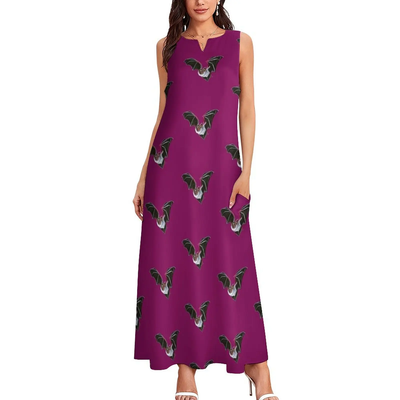 Going Batty Long Dress summer dress womens 2025 Casual dresses Dress