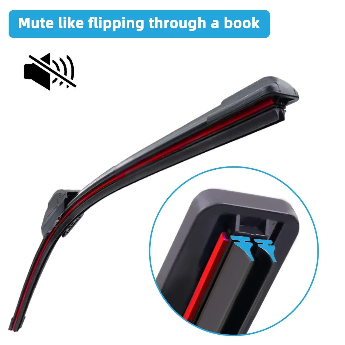 Universal Front Car Windshield Wiper Blades Double Layer Rubber Frameless Bracketless Brushes Accessories Windscreen Window