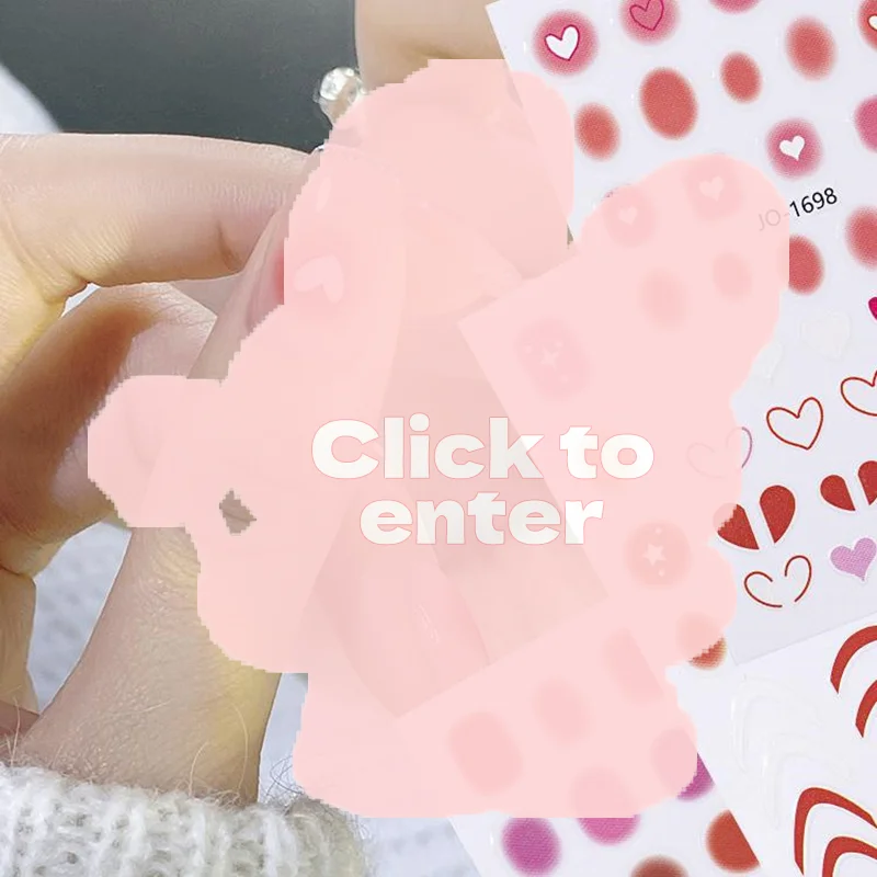 Autocollants de manucure pour ongles, autocollants transparents de dessin animé japonais, Film de vernis à ongles mignon, décorations françaises pour Nail Art