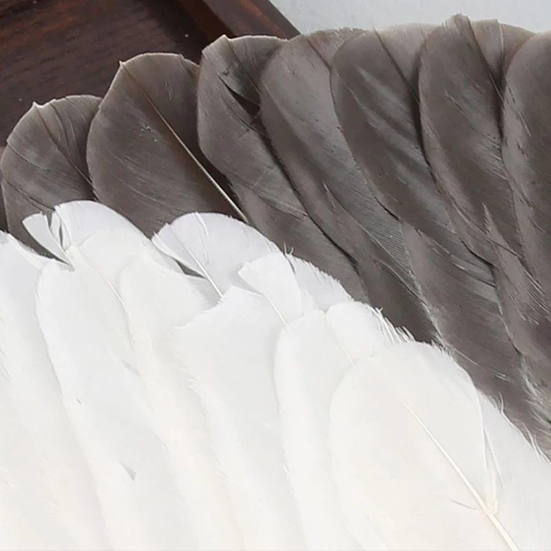 Vintage Feather Hand Fan Chinese Style Goose Feather Craft Fan Drama Party Stage Performance Handicrafts Photography Prop Supply