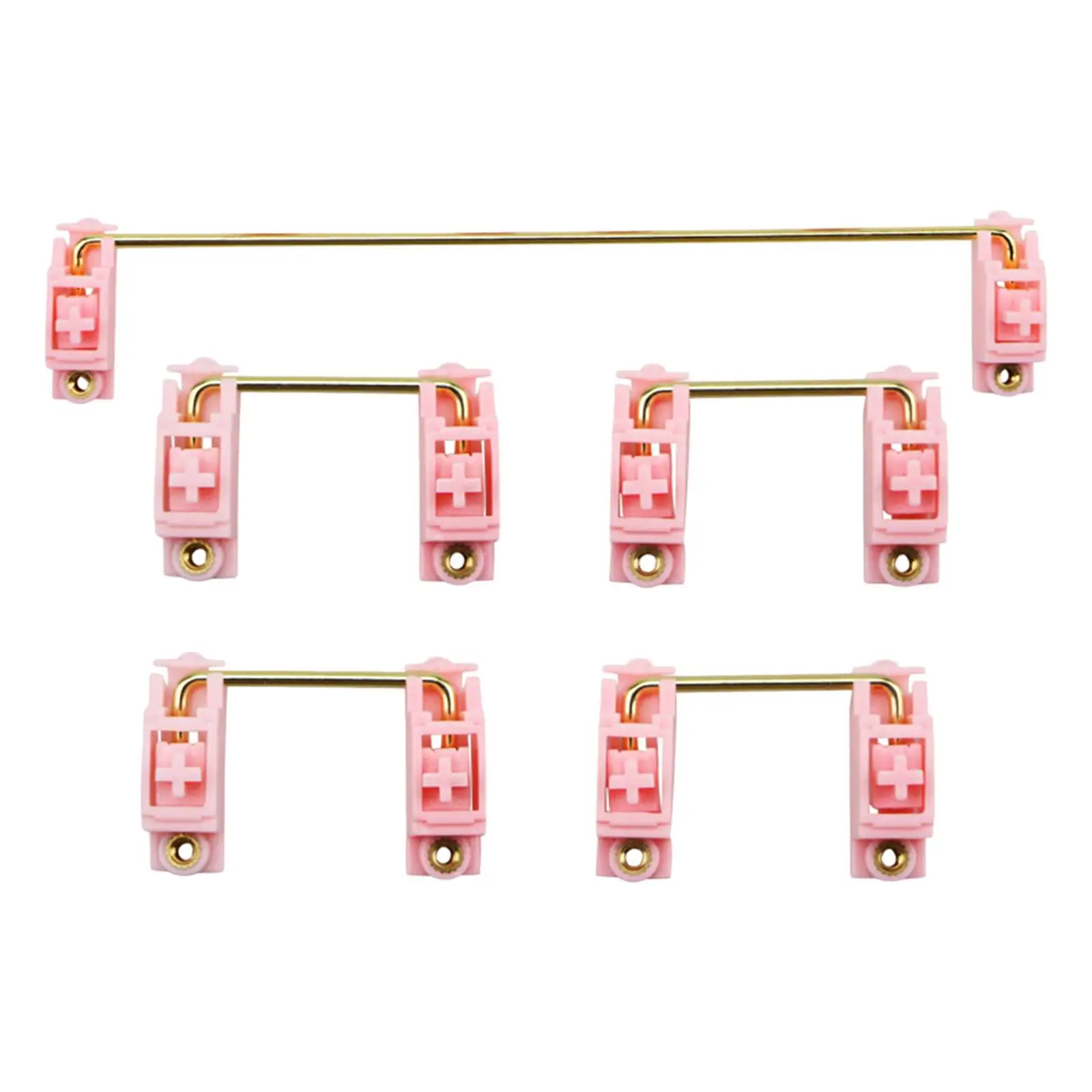 Keycaps Stabilizer Screw Mount Set Gold-plated Steel Wire Mechanical Keyboard Stabilizer Kit for MX Mechanical Keyboards
