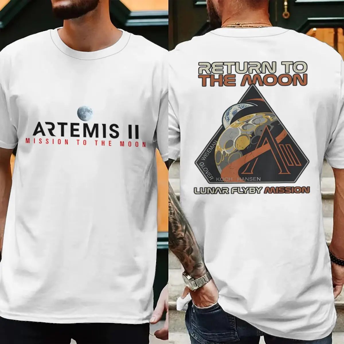 

Artemis II Return To The Moon Shirts Graphic Tee 2026 Summer New Fashion Men's Short Sleeve Tee Artemis 2 Moon Mission Tee