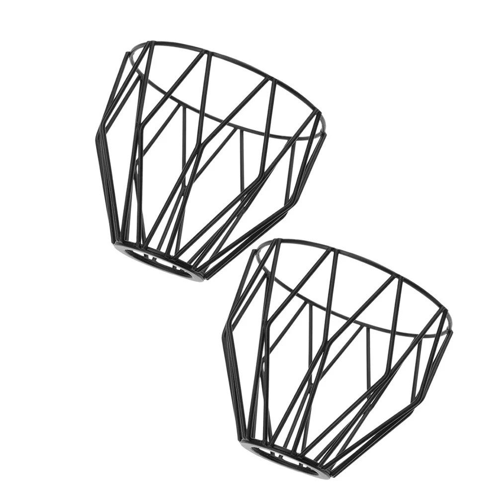 2 шт., подвесные светильники, абажуры из кованого железа, защита для клетки для подвесных светильников, железная клетка, абажур, освещение