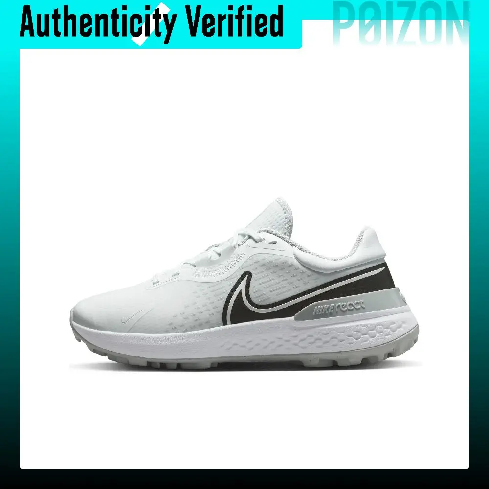 Zapatos de golf Nike React Infinity Pro 2 para hombre, de caña baja, color blanco y negro, modelo DM8449-101.