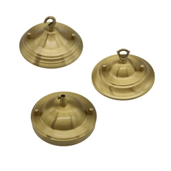 Household pure copper ceiling plate with hook and lock ring base for pendant lamp lantern with cable lock pointed base