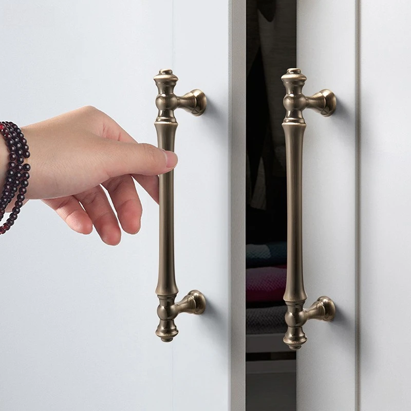 

Антикварные бронзовые дверные ручки шкафа, винтажные ручки для шкафа/шкафа, ручки для ящиков кухонного и обувного шкафа, мебельная фурнитура