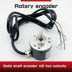 38S6G5-B-G24N Rotary Incremental Encoder AB 2 Phase connection 50/100/200/360P/R 5-24V Solid Shaft DC Open collector output NPN