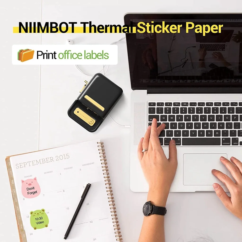 NiiMBOT B1/B21/B203/B3S Color Cute Label Paper Waterproof Name Stickers Diy Label Printer Stickers Household Storage Label Paper