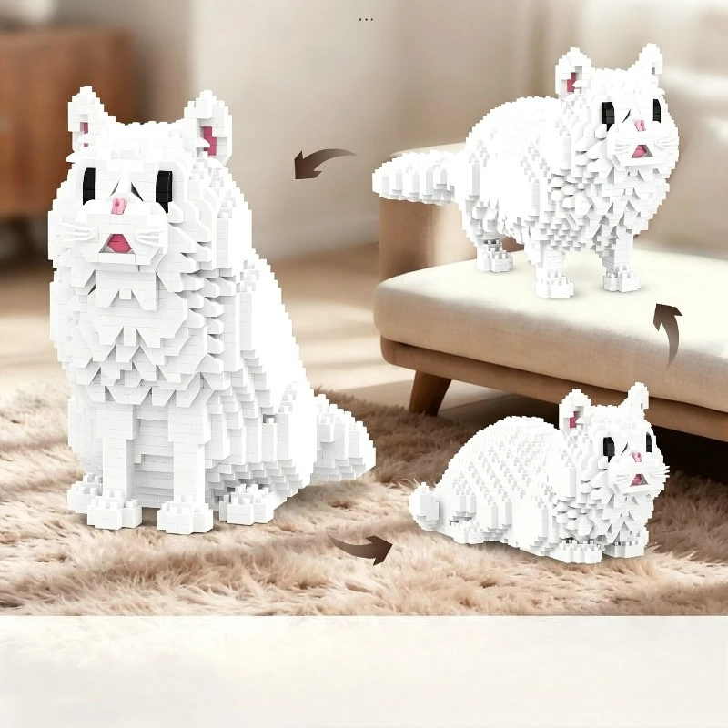 

Pet Cat and Dog Building Blocks Persian Cat Tabby Cat Ragdoll Husky Shiba Inu Blocks Toys Suitable Gifts for Boys and Girls