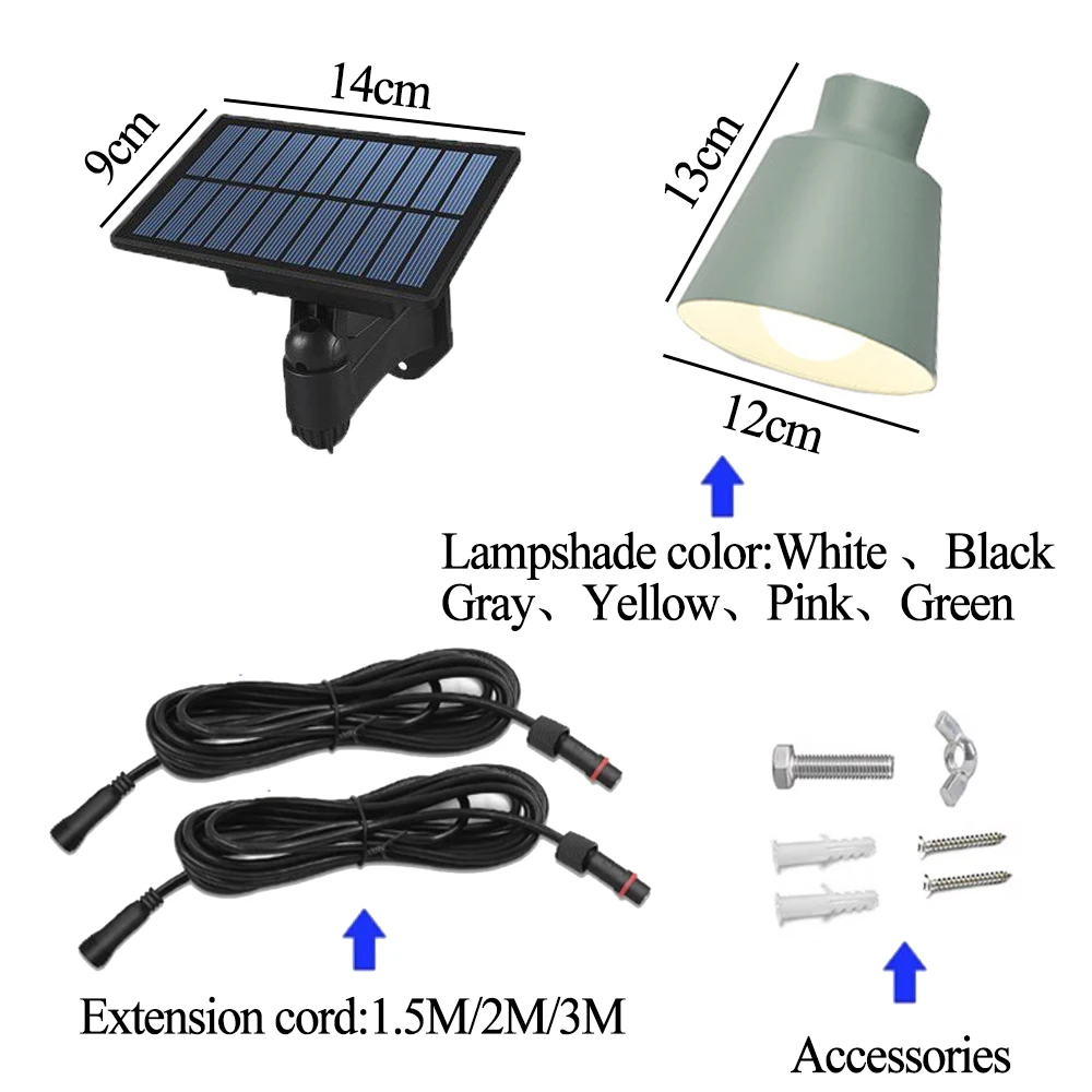 Modern Solar Outdoor Waterproof Color Macaron LED Bulb Double Headed Chandelier Anti-fall Garden Decorative Light Garden Light