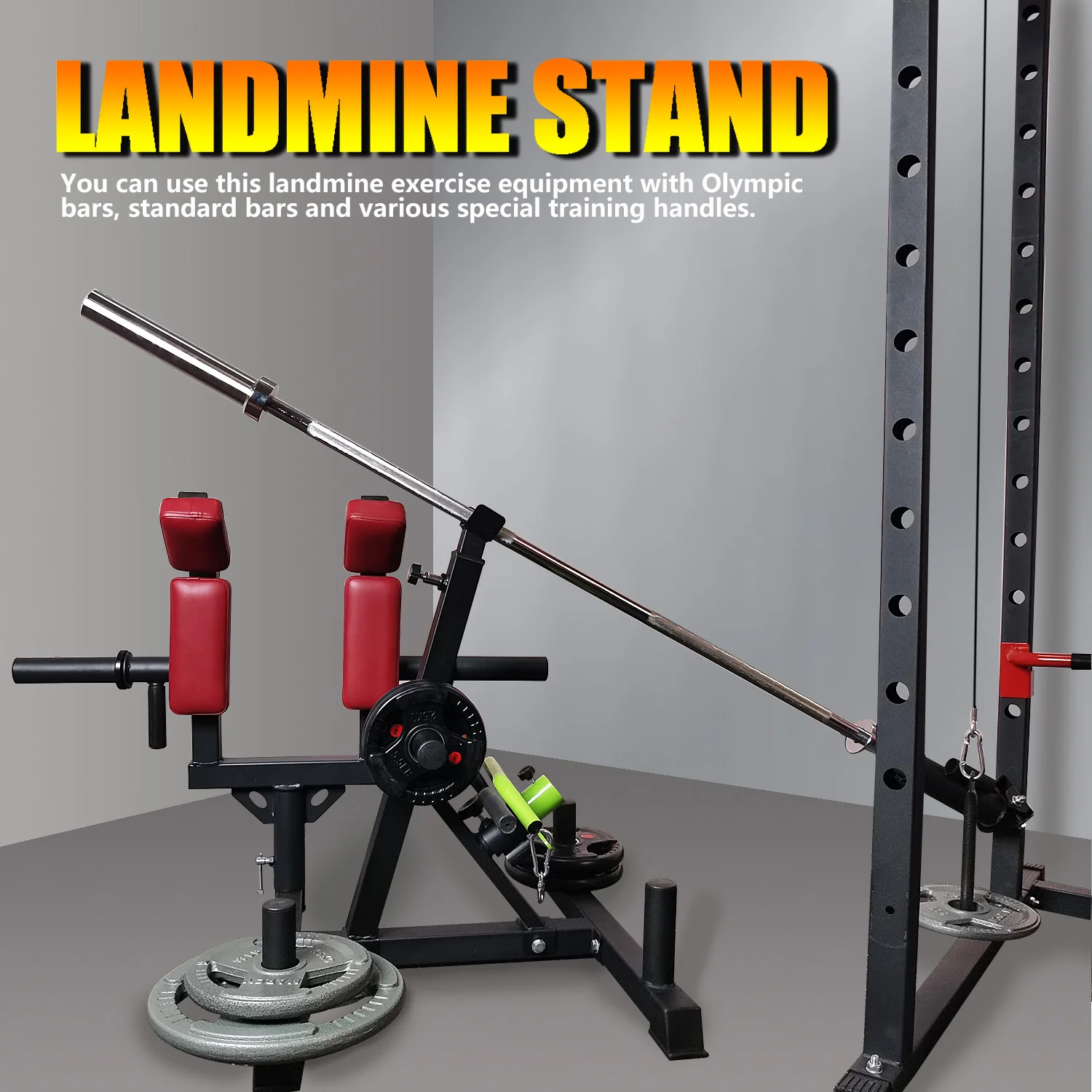Image of Viking Press Landmine-Griff für 2-Zoll-Hantelstangen, T-Bar-Rudern & Schulterpressen Landmine-Aufsatz, Heimfitness-Zubehör für das Core-Training