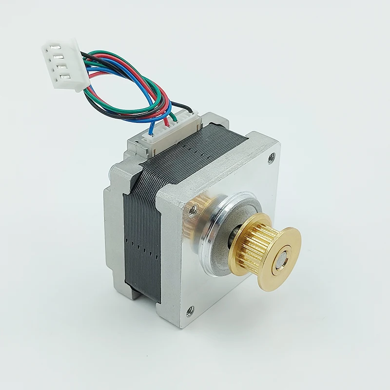 NEMA 16 39MM Stepper Motor DC 12V-24V 2-Phase 4-Wire Stepping Motor 1.8 Degree 20T Pulley for 3D Printer CNC Engraving Machine