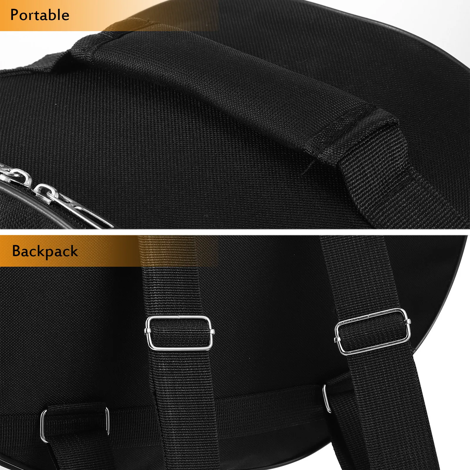 

Сумка для малого барабана, круглая, из прочной нейлоновой ткани, портативная сумка для хранения, рюкзак для барабана, чехол для транспортировки инструмента