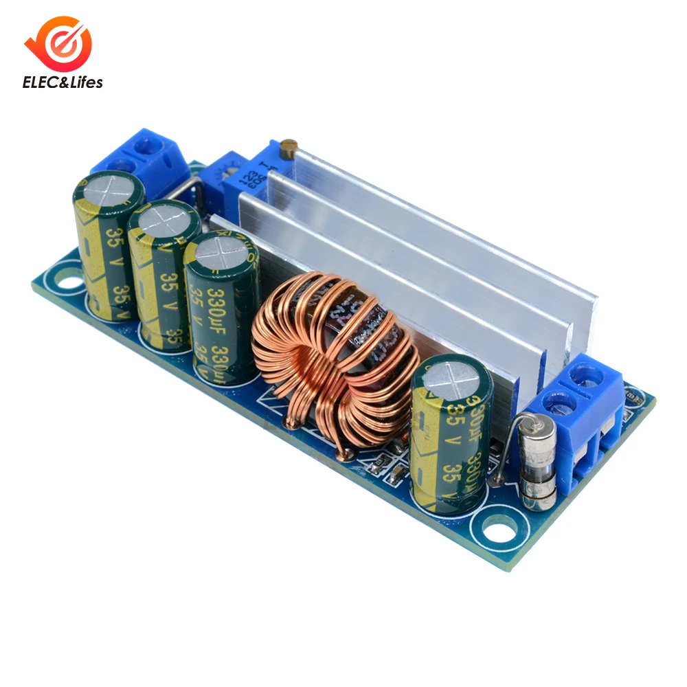 AT35 DC-DC 5-30V to 0.5-30V Power Step Up Down Converter Module 3A 35W Buck Boost Board Overcurrent Protection Power Supply